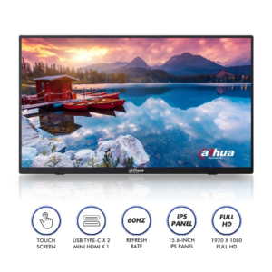 DAHUA 15.6" PORTABLE TOUCH SCREEN IPS MONITOR [PM16-S201ST] (60HZ / USB-C & MINI HDMI CONNECTION / BUILT-IN SPEAKERS)